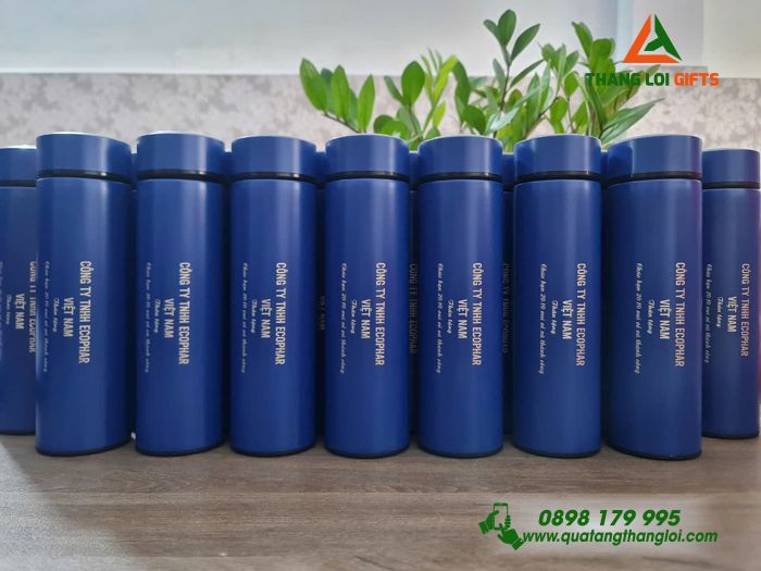 Bình Giữ Nhiệt 500ml Màu Xannh - Khắc Tên Công Ty ECOPHAR