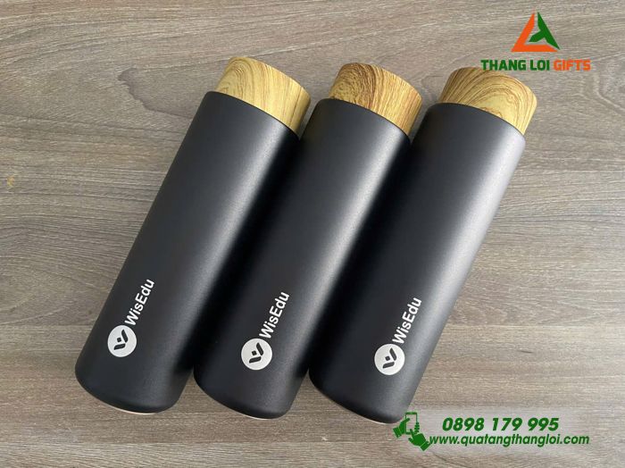 Bình Giữ Nhiệt Lock&Lock LHC4227 Màu Đen 400ml - Khắc Logo Doanh Nghiệp WisEDU