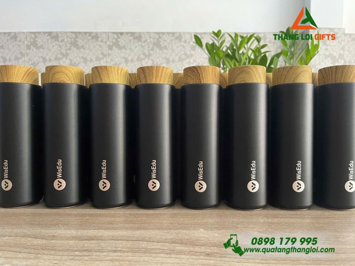 Bình Giữ Nhiệt Lock&Lock LHC4227 Màu Đen 400ml - Khắc Logo Doanh Nghiệp WisEDU