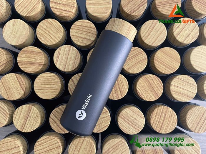 Bình Giữ Nhiệt Lock&Lock LHC4227 Màu Đen 400ml - Khắc Logo Doanh Nghiệp WisEDU