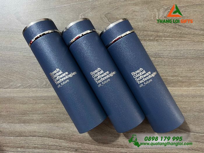 Bình Giữ Nhiệt Sơn Nhám 500ml Màu Xanh - Khắc Tên Doanh Nghiệp Bosch Global Software Technologies
