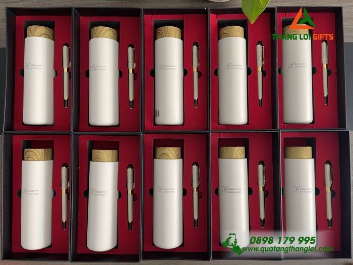 GIFTSET - Bộ Quà Tặng (Bình Giữ Nhiệt lock&Lock & Bút Ký) - Khắc Logo Doanh Nghiệp Reflective Learnings