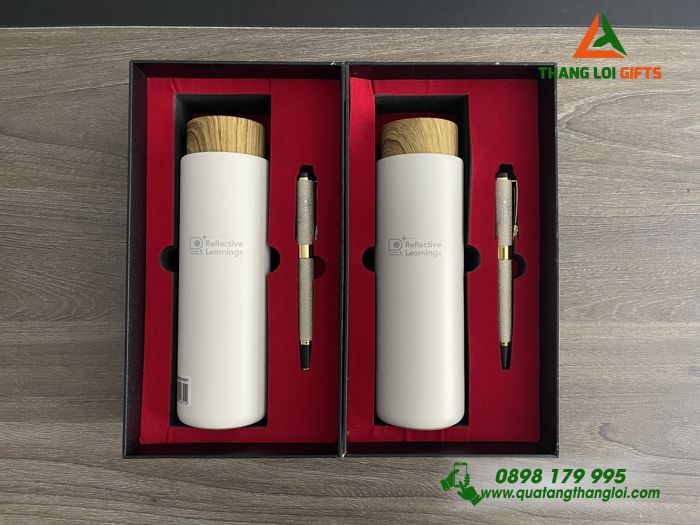 GIFTSET - Bộ Quà Tặng (Bình Giữ Nhiệt lock&Lock & Bút Ký) - Khắc Logo Doanh Nghiệp Reflective Learnings