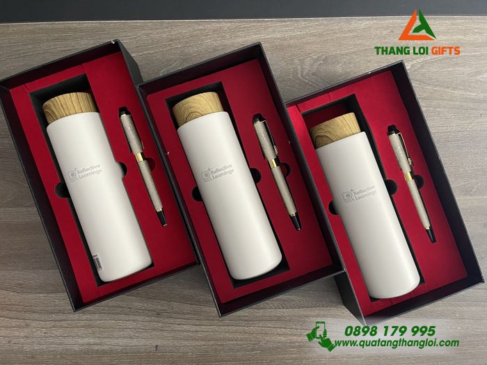 GIFTSET - Bộ Quà Tặng (Bình Giữ Nhiệt lock&Lock & Bút Ký) - Khắc Logo Doanh Nghiệp Reflective Learnings