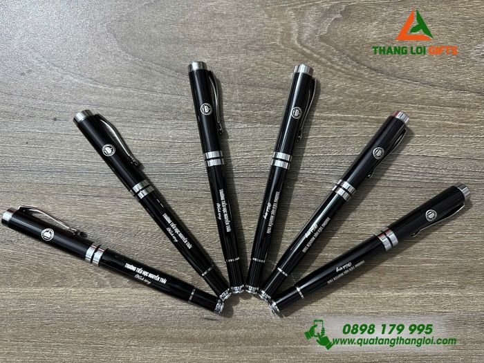 Bút Ký Kim Loại Màu Đen - Khắc Logo Trường Tiểu Học Nguyễn Trãi