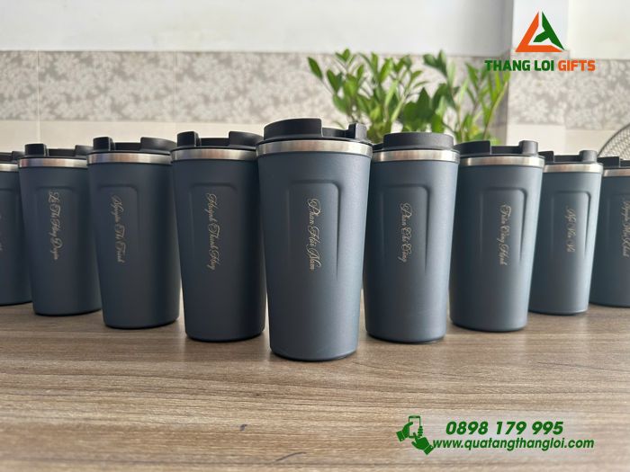 Ly Giữ Nhiệt Coffe Mug 500ml Màu Xanh Navy - Khắc Tên Logo Doanh Nghiệp JAVIAR Làm Quà Tặng Nhân Viên