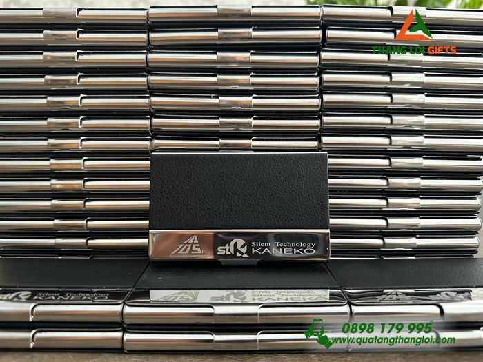 Hộp Đựng Namecard Màu Đen - Khắc Logo Silent Technology KANEKO