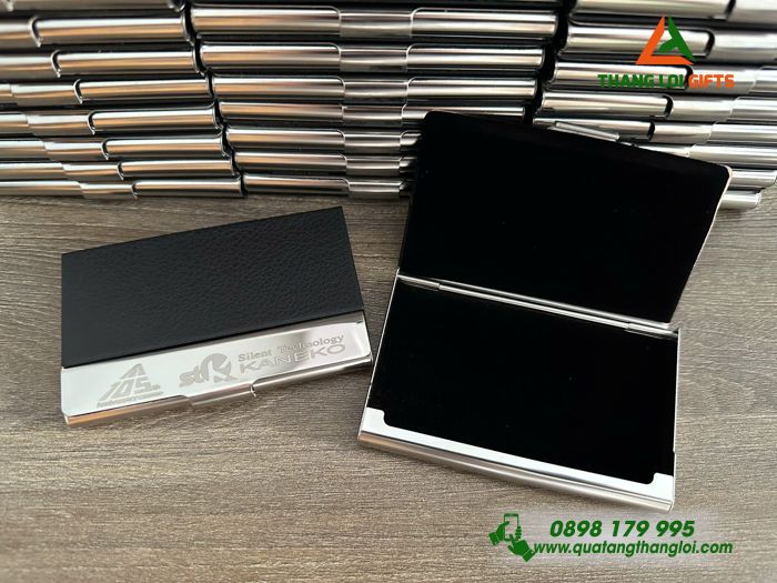 Hộp Đựng Namecard Màu Đen - Khắc Logo Silent Technology KANEKO