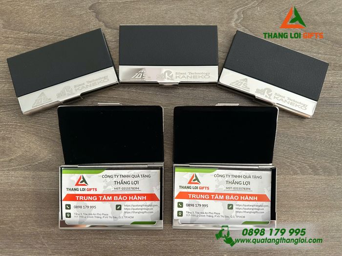 Hộp Đựng Namecard Màu Đen - Khắc Logo Silent Technology KANEKO