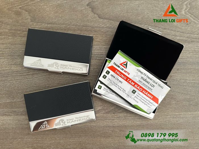 Hộp Đựng Namecard Màu Đen - Khắc Logo Silent Technology KANEKO