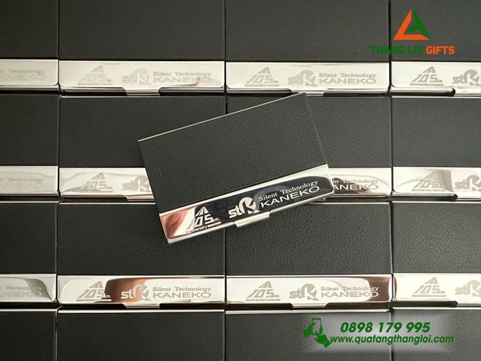 Hộp Đựng Namecard Màu Đen - Khắc Logo Silent Technology KANEKO