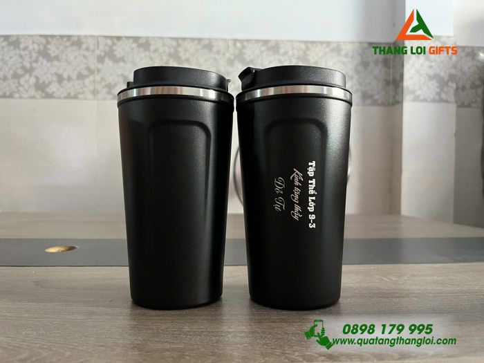 Ly Giữ Nhiệt Coffe Mug 510ml Màu Đen - Khắc Tên Tập Thể Lớp 9-3 Trường THCS Vĩnh Lộc A