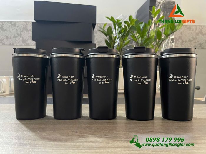 Ly Giữ Nhiệt Coffe Mug 510ml Màu Đen - Khắc Tên CLB An Ninh Mạng C500 Làm Quà Tri Ân Thầy Cô