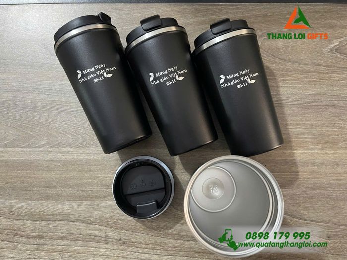 Ly Giữ Nhiệt Coffe Mug 510ml Màu Đen - Khắc Tên CLB An Ninh Mạng C500 Làm Quà Tri Ân Thầy Cô