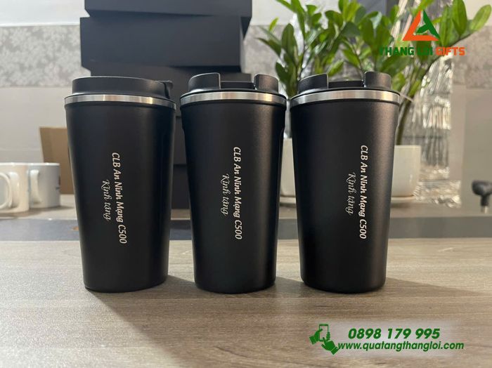Ly Giữ Nhiệt Coffe Mug 510ml Màu Đen - Khắc Tên CLB An Ninh Mạng C500 Làm Quà Tri Ân Thầy Cô