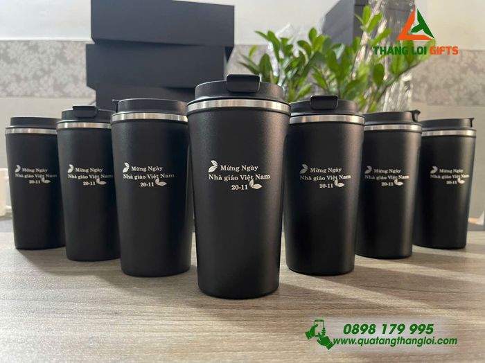 Ly Giữ Nhiệt Coffe Mug 510ml Màu Đen - Khắc Tên CLB An Ninh Mạng C500 Làm Quà Tri Ân Thầy Cô