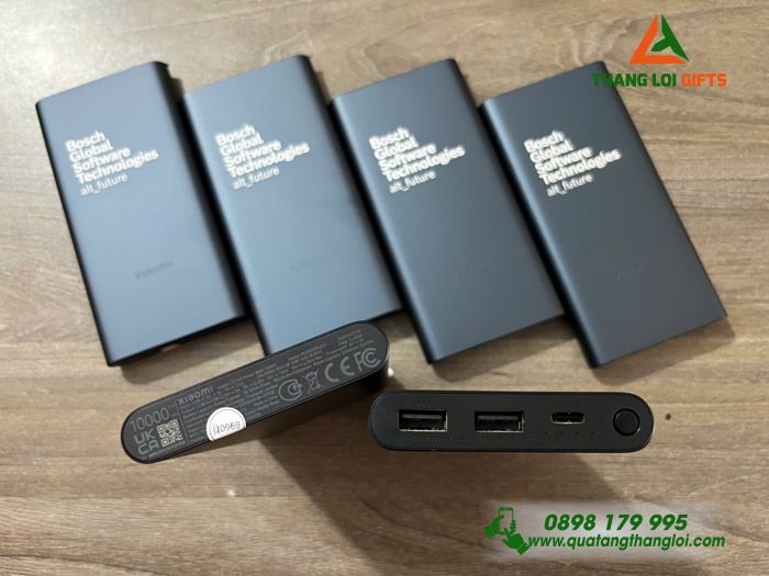 Pin Sạc Dự Phòng Xiaomi 10.000mAh Màu Xanh Navy - Khắc Logo Doanh Nghiệp Bosch Global Software Technologies