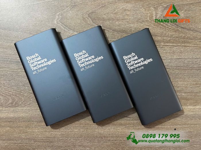 Pin Sạc Dự Phòng Xiaomi 10.000mAh Màu Xanh Navy - Khắc Logo Doanh Nghiệp Bosch Global Software Technologies