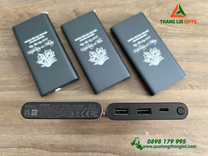 Pin Sạc Dự Phòng Xiaomi 10.000mAh Màu Xanh Navy - Khắc Tên Trường Tiểu Học Trần Phú