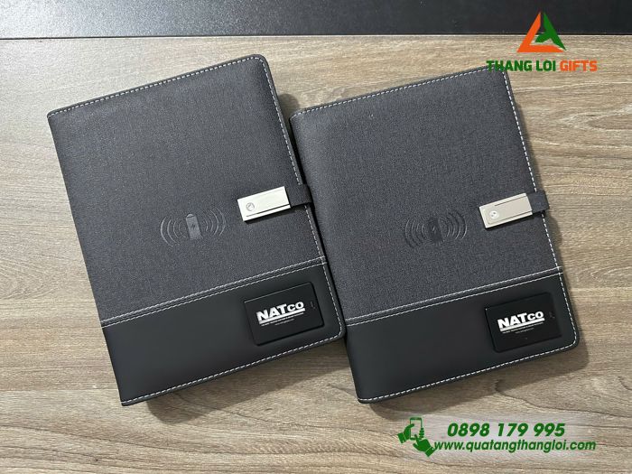 Sổ Tay Đa Năng 8.000mAh Màu Đen - Khắc Logo Doanh Nghiệp NATCO