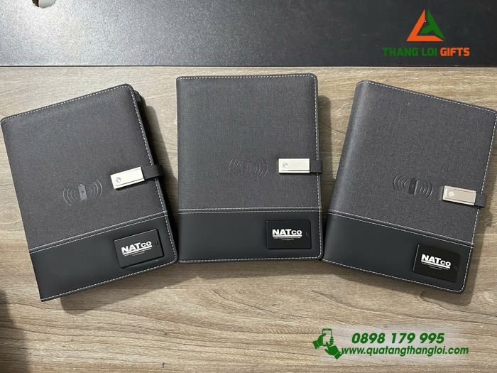 Sổ Tay Đa Năng 8.000mAh Màu Đen - Khắc Logo Doanh Nghiệp NATCO