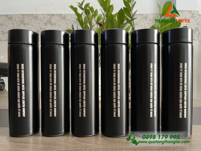 Bình Giữ Nhiệt Màu Đen 500ml - Khắc Tên Doanh Nghiệp UNICE