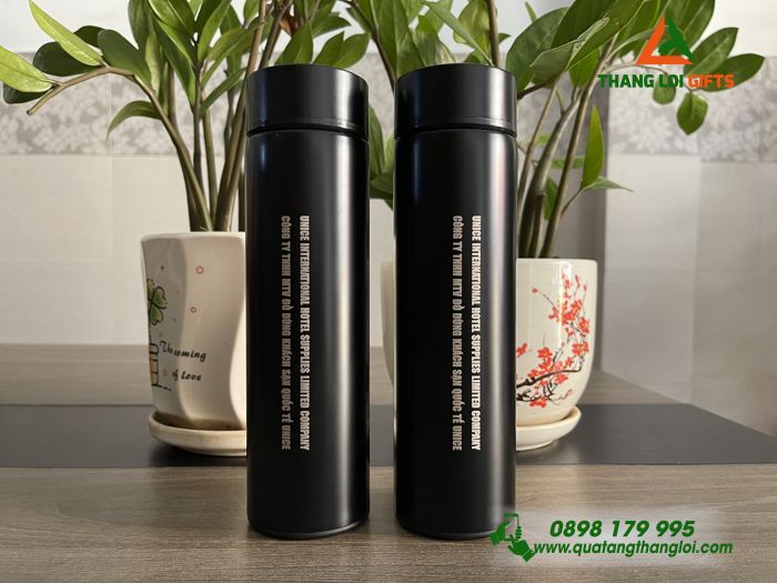 Bình Giữ Nhiệt Màu Đen 500ml - Khắc Tên Doanh Nghiệp UNICE
