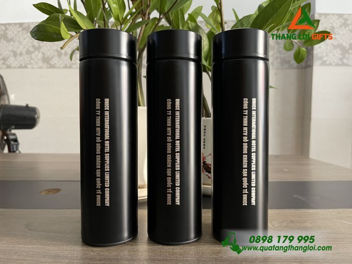 Bình Giữ Nhiệt Màu Đen 500ml - Khắc Tên Doanh Nghiệp UNICE