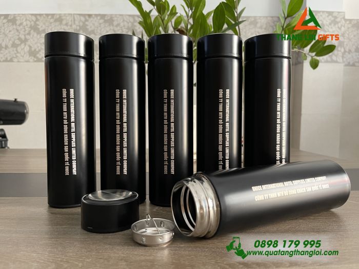 Bình Giữ Nhiệt Màu Đen 500ml - Khắc Tên Doanh Nghiệp UNICE