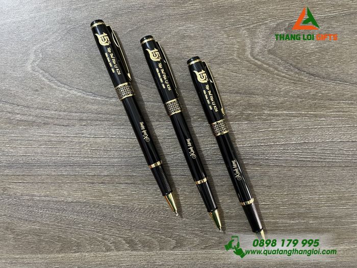 Bút Ký Kim Loại Khoen Tổ Ong - Khắc Logo Kỷ Niệm 20 Năm Trường THPT Nguyễn Văn Tố