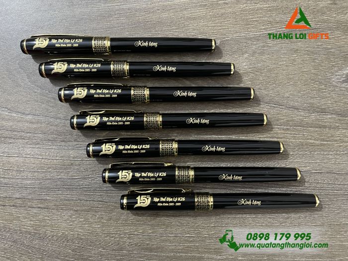 Bút Ký Kim Loại Khoen Tổ Ong - Khắc Logo Kỷ Niệm 20 Năm Trường THPT Nguyễn Văn Tố