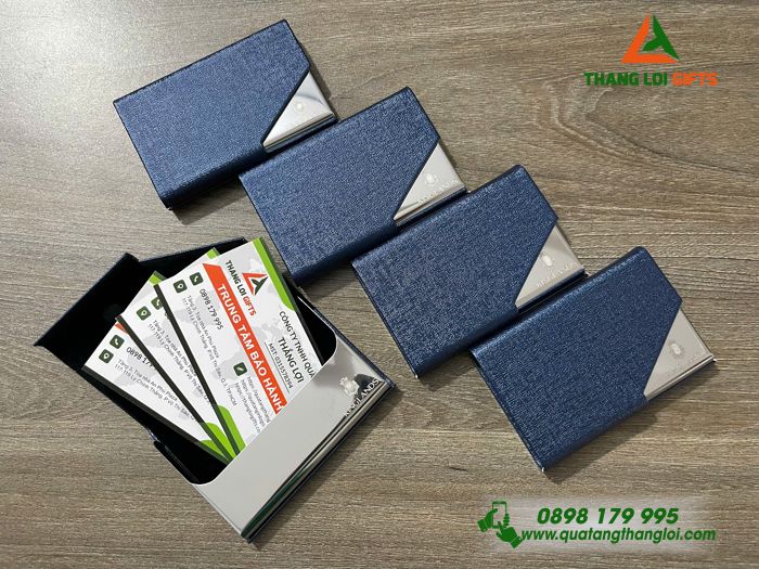 Hộp Đựng Namecard Màu Xanh - Khắc Logo Doanh Nghiệp KINGLANDS