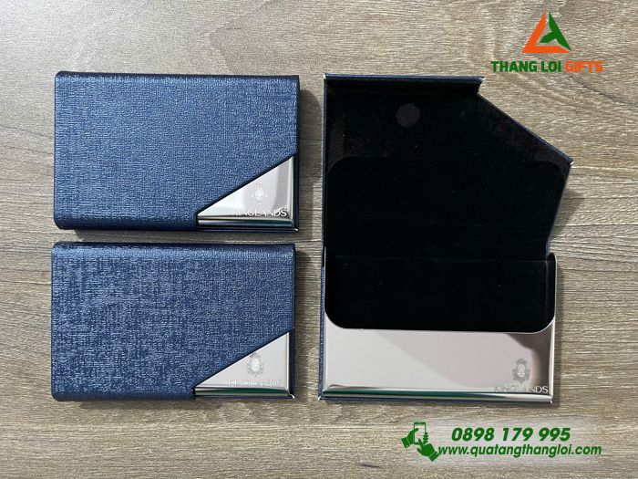 Hộp Đựng Namecard Màu Xanh - Khắc Logo Doanh Nghiệp KINGLANDS