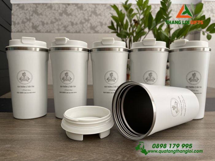 Ly Giữ Nhiệt Coffe Mug 510ml - Khắc Logo Trường Tiểu Học Lê Văn Tám