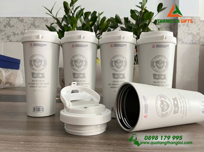 Ly Giữ Nhiệt Lock&Lock LHC3249 550ml - Khắc Logo Hải Quan Việt Nam