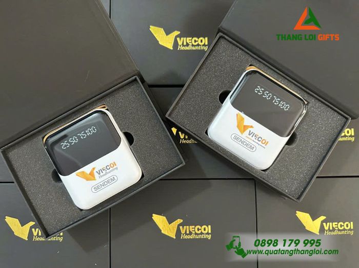 Pin Sạc Dự Phòng SENDEM 10.000mAh Màu Trắng - In Logo Doanh Nghiệp VIECOI