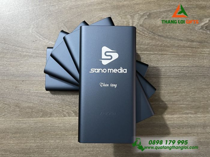 Pin Sạc Dự Phòng Xiaomi 10.000mAh - Khắc Logo Doanh Nghiệp SANO MEDIA