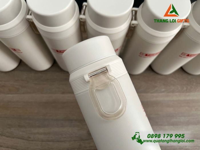 Bình Giữ Nhiệt Elmich EL8383 Màu Trắng Ngà - In Logo Doanh Nghiệp THIBIDI