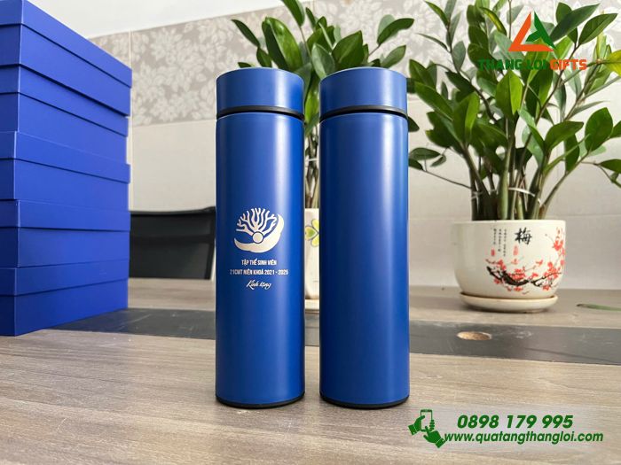 Bình Giữ Nhiệt Màu Xanh - Khắc Tên Tập Thể Sinh Viên 21CMT