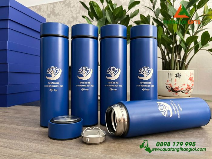 Bình Giữ Nhiệt Màu Xanh - Khắc Tên Tập Thể Sinh Viên 21CMT