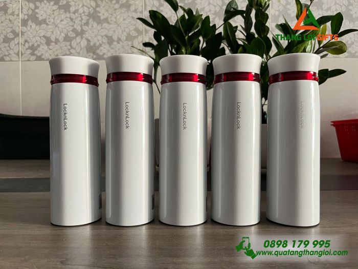 Bình Giữ Nhiệt Lock&Lock, LHC4131 Màu Trắng - In Logo Tâm Việt Education