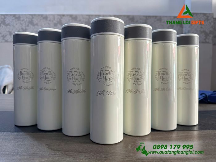Bình Giữ Nhiệt Inox 316L Hiện Thị Đèn Led - Khắc Tên Logo Tri Ân Thầy Cô