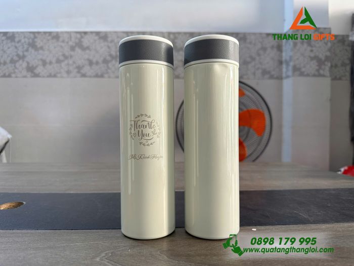 Bình Giữ Nhiệt Inox 316L Hiện Thị Đèn Led - Khắc Tên Logo Tri Ân Thầy Cô