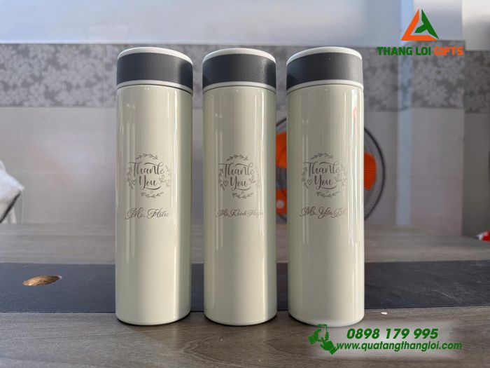 Bình Giữ Nhiệt Inox 316L Hiện Thị Đèn Led - Khắc Tên Logo Tri Ân Thầy Cô