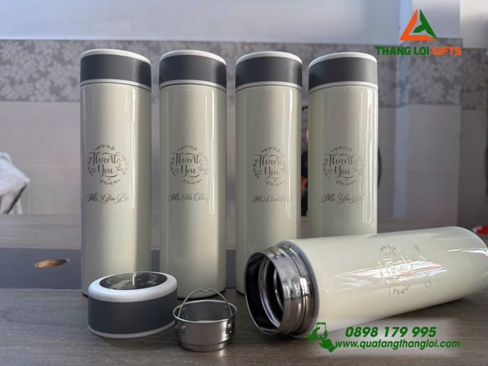 Bình Giữ Nhiệt Inox 316L Hiện Thị Đèn Led - Khắc Tên Logo Tri Ân Thầy Cô