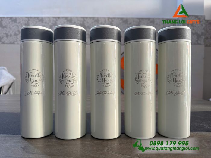 Bình Giữ Nhiệt Inox 316L Hiện Thị Đèn Led - Khắc Tên Logo Tri Ân Thầy Cô