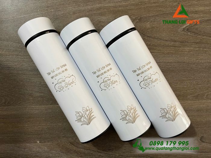 Bình Giữ Nhiệt Màu Trắng 500ml - Khắc Tên Thầy Cô Giáo Làm Quà Tri Ân