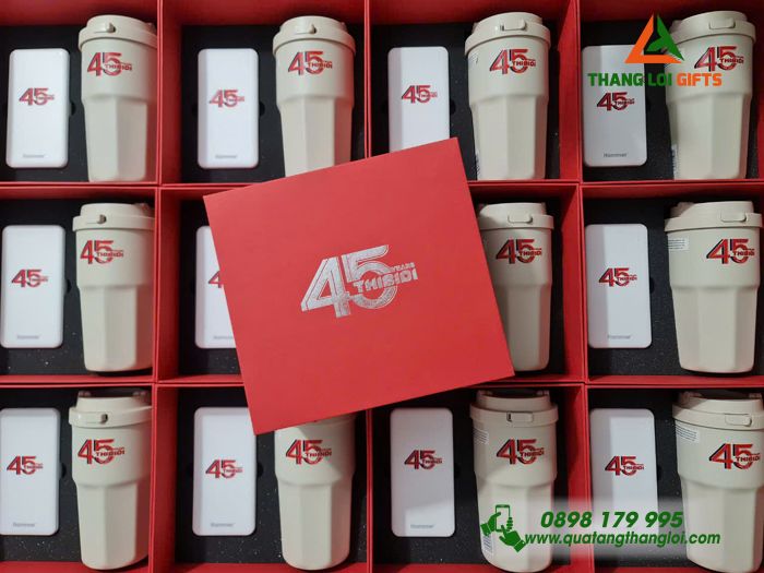 Combo Quà Tặng (Ly Giữ Nhiệt Lock&Lock & Bút Ký) - In Logo Doanh Nghiệp THIBIDI