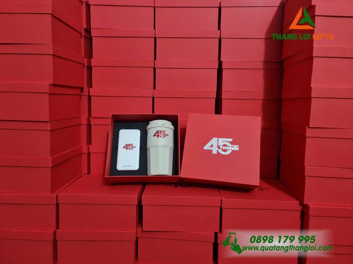 Combo Quà Tặng (Ly Giữ Nhiệt Lock&Lock & Bút Ký) - In Logo Doanh Nghiệp THIBIDI