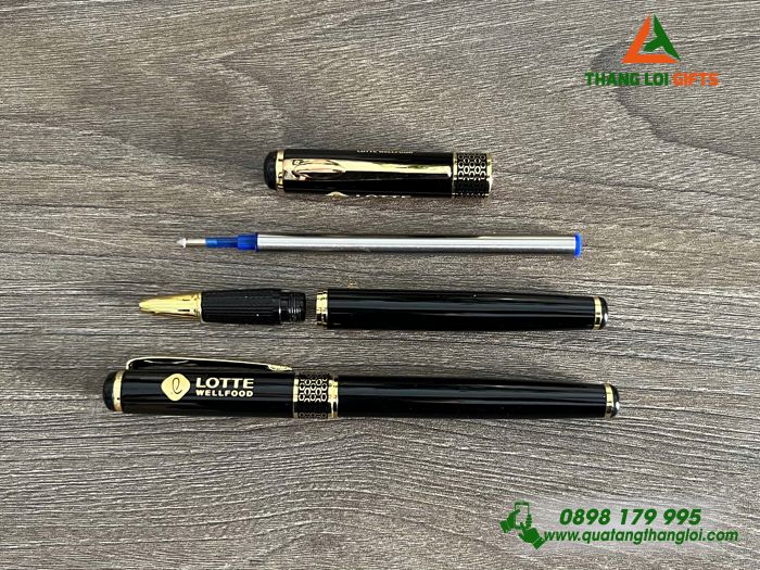 Bút Ký Kim Loại Khoen Tổ Ong - Khắc Logo Doanh Nghiệp LOTTE WellFood